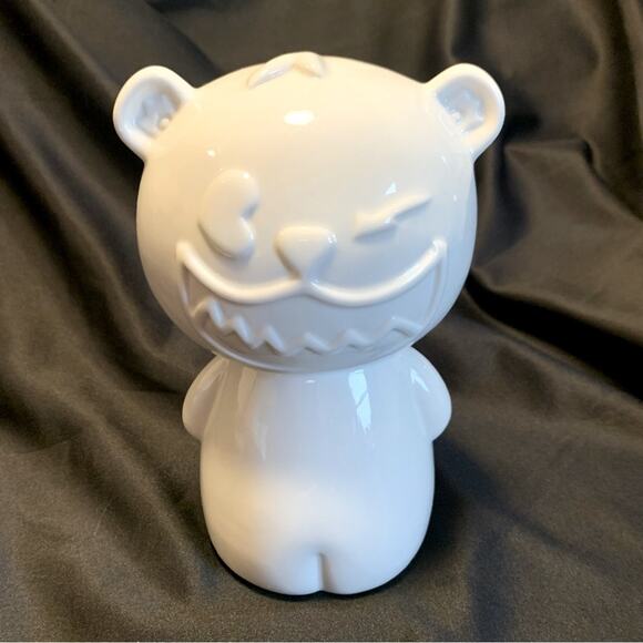 Ceramic Bear Vase Other - Angry Bear White Ceramic Vase